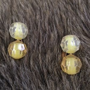 Vintage signed Richelieu dangle bead clip earrings